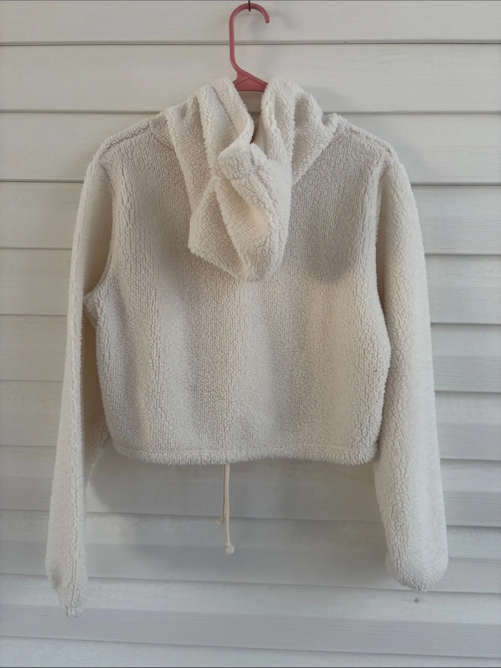 Cozy Cream Teddy Bear Hooded Jacket